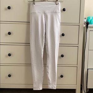 White Fabletics leggings
